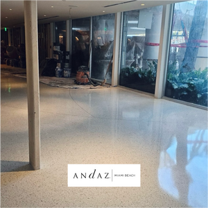 TERRAZZO INSTALLATION AT THE NEW ANDAZ MIAMI BEACH (FORMERLY THE CONFIDANTE BUILDING)